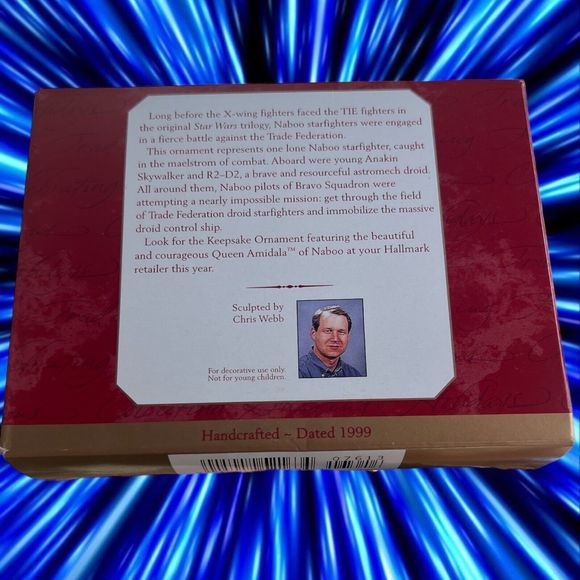 Star Wars Episode I 1 1999 Naboo Starfighter Hallmark Keepsake Ornament Rare OOP - Picture 3 of 3